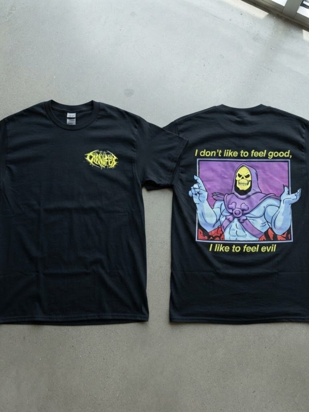 Carnifex Skeletor "I Like To Feel Evil" Black T-Shirt S-4XL